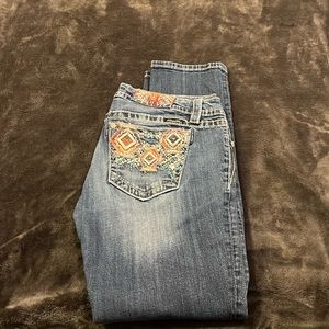 Miss Me Blue Skinny Jeans with Embroidered Pocket